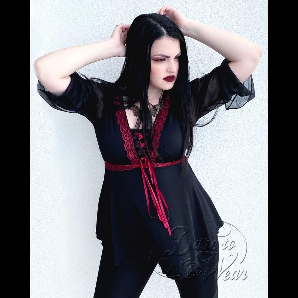 Dare to Wear Ruby Bewitched Top 3X 18 20